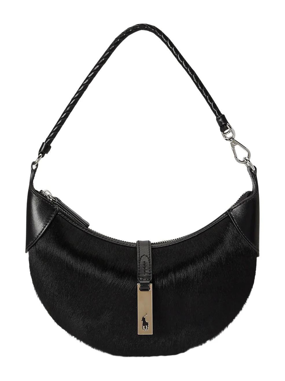 Women's Polo ID Small Calf Hair Shoulder Bag