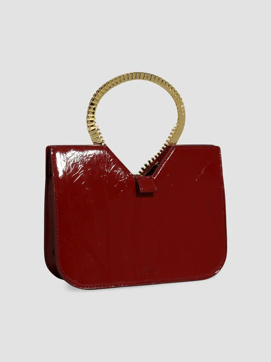 ALEXIS BITTAR Women's 14K-Gold-Plated Zipper & Patent Leather Top Handle Bag | Thumbnail 3 ALEXIS BITTAR Women's 14K-Gold-Plated Zipper & Patent Leather Top Handle Bag | Thumbnail 3