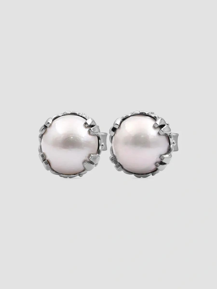 STEPHEN DWECK Women's Sterling Silver & Cultured Freshwater Pearl Stud Earrings | Thumbnail 2 STEPHEN DWECK Women's Sterling Silver & Cultured Freshwater Pearl Stud Earrings | Thumbnail 2