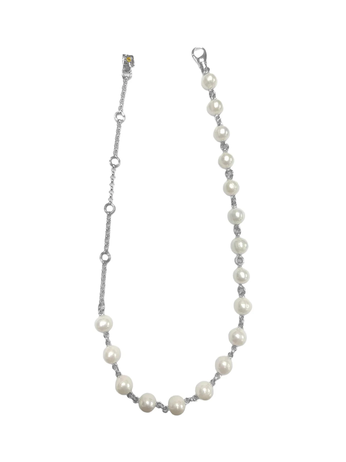 STEPHEN DWECK Women's Sterling Silver, Cultured Freshwater Pearl & 0.03 TCW Diamond Chain Necklace