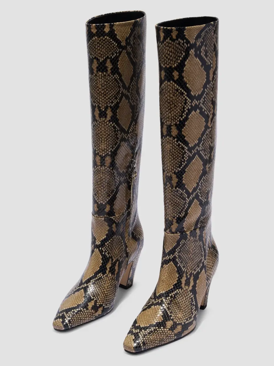aeyde Women's Silva 75MM Snakeskin-Print Leather Knee-High Boots | Thumbnail 2 aeyde Women's Silva 75MM Snakeskin-Print Leather Knee-High Boots | Thumbnail 2
