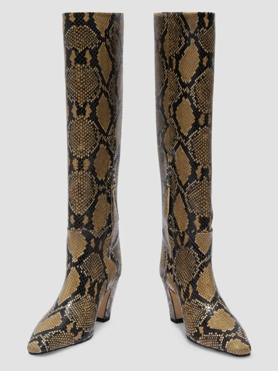 aeyde Women's Silva 75MM Snakeskin-Print Leather Knee-High Boots | Thumbnail 3 aeyde Women's Silva 75MM Snakeskin-Print Leather Knee-High Boots | Thumbnail 3