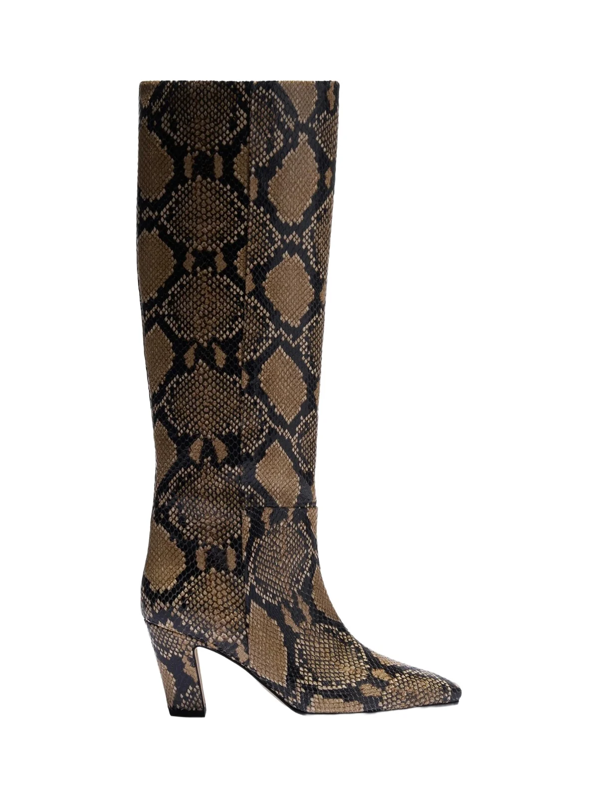 aeyde Women's Silva 75MM Snakeskin-Print Leather Knee-High Boots