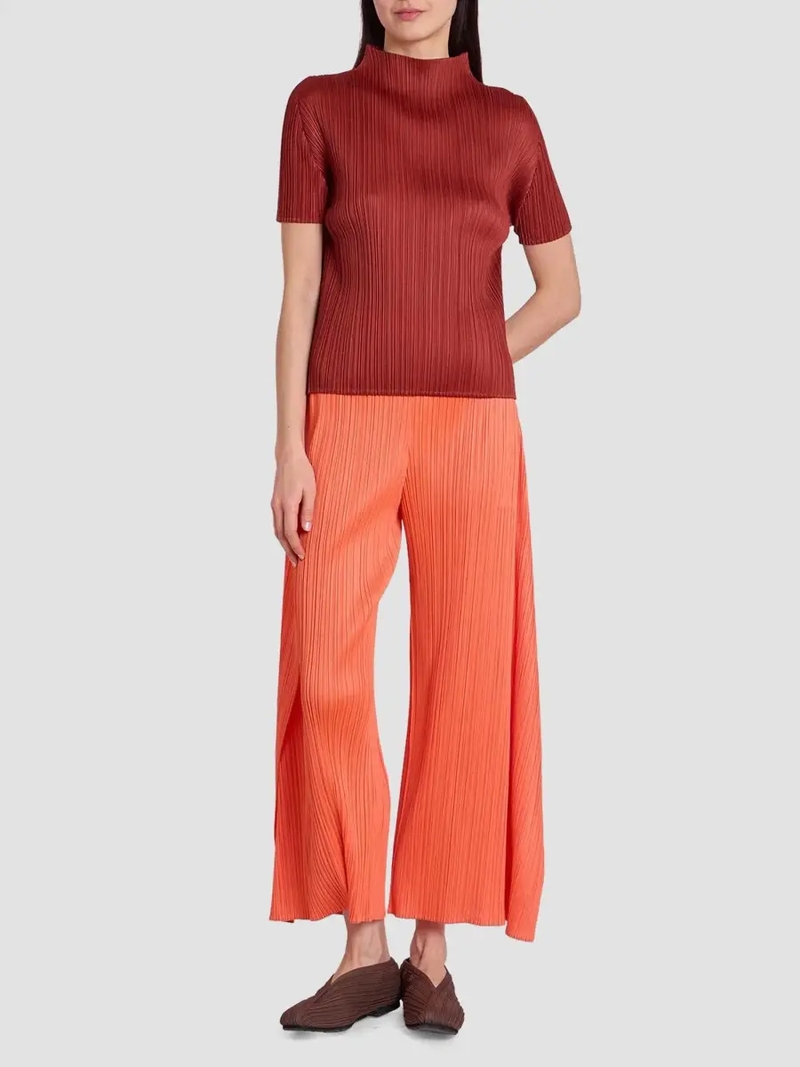 Pleats Please Issey Miyake Women's Monthly Colors: September Mock Turtleneck Top | Thumbnail 2 Pleats Please Issey Miyake Women's Monthly Colors: September Mock Turtleneck Top | Thumbnail 2