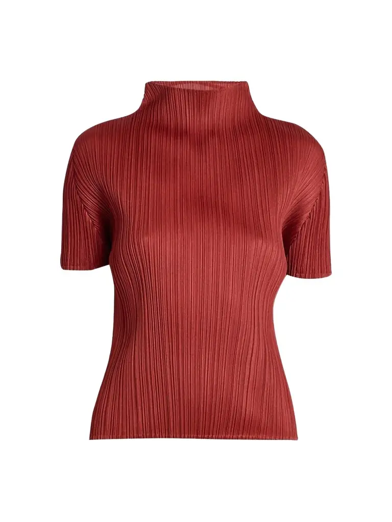 Pleats Please Issey Miyake Women's Monthly Colors: September Mock Turtleneck Top