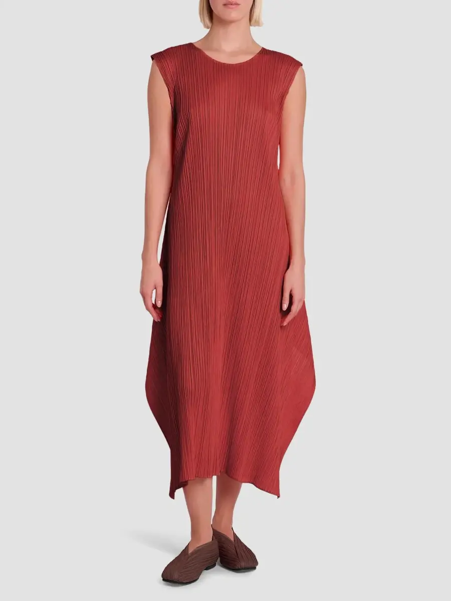 Pleats Please Issey Miyake Women's Monthly Colors: September Dress Cocoon Midi Dress | Thumbnail 2 Pleats Please Issey Miyake Women's Monthly Colors: September Dress Cocoon Midi Dress | Thumbnail 2