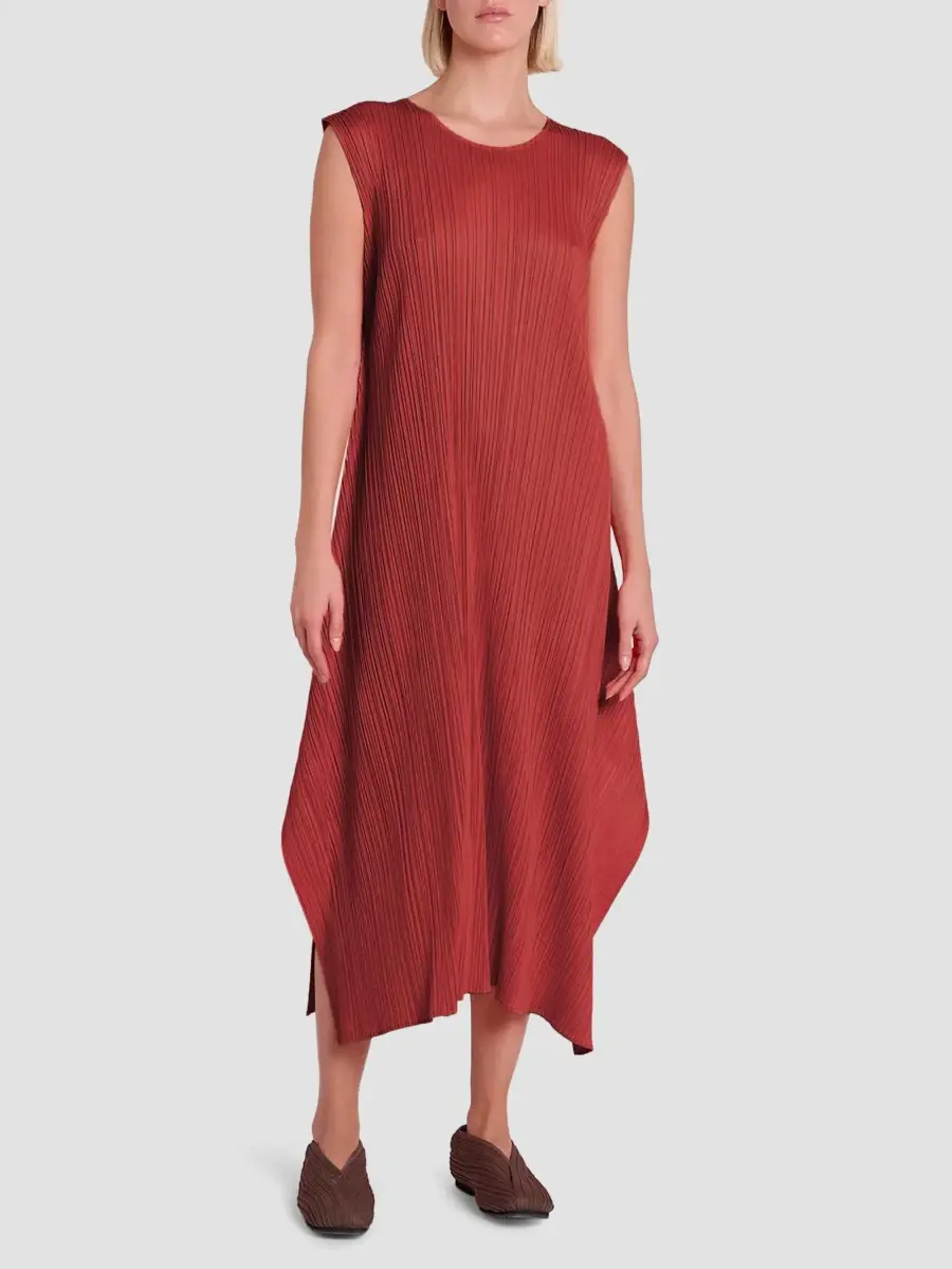 Pleats Please Issey Miyake Women's Monthly Colors: September Dress Cocoon Midi Dress | Thumbnail 4 Pleats Please Issey Miyake Women's Monthly Colors: September Dress Cocoon Midi Dress | Thumbnail 4