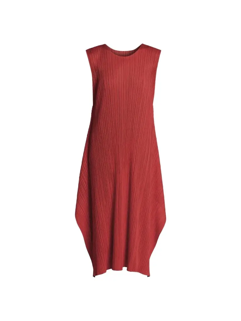 Pleats Please Issey Miyake Women's Monthly Colors: September Dress Cocoon Midi Dress