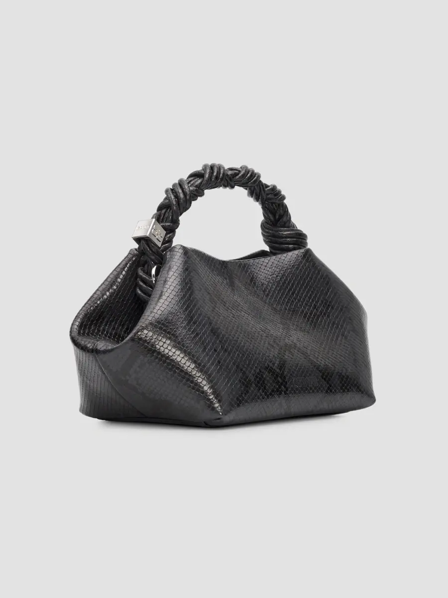 Ganni Women's Bou Bou Small Snakeskin-Embossed Leather Top Handle Bag | Thumbnail 2