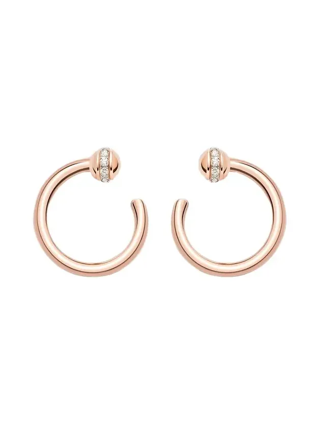 Women's Possession 18k Rose Gold & 0.20 TCW Diamond Front-Facing Hoop Earrings