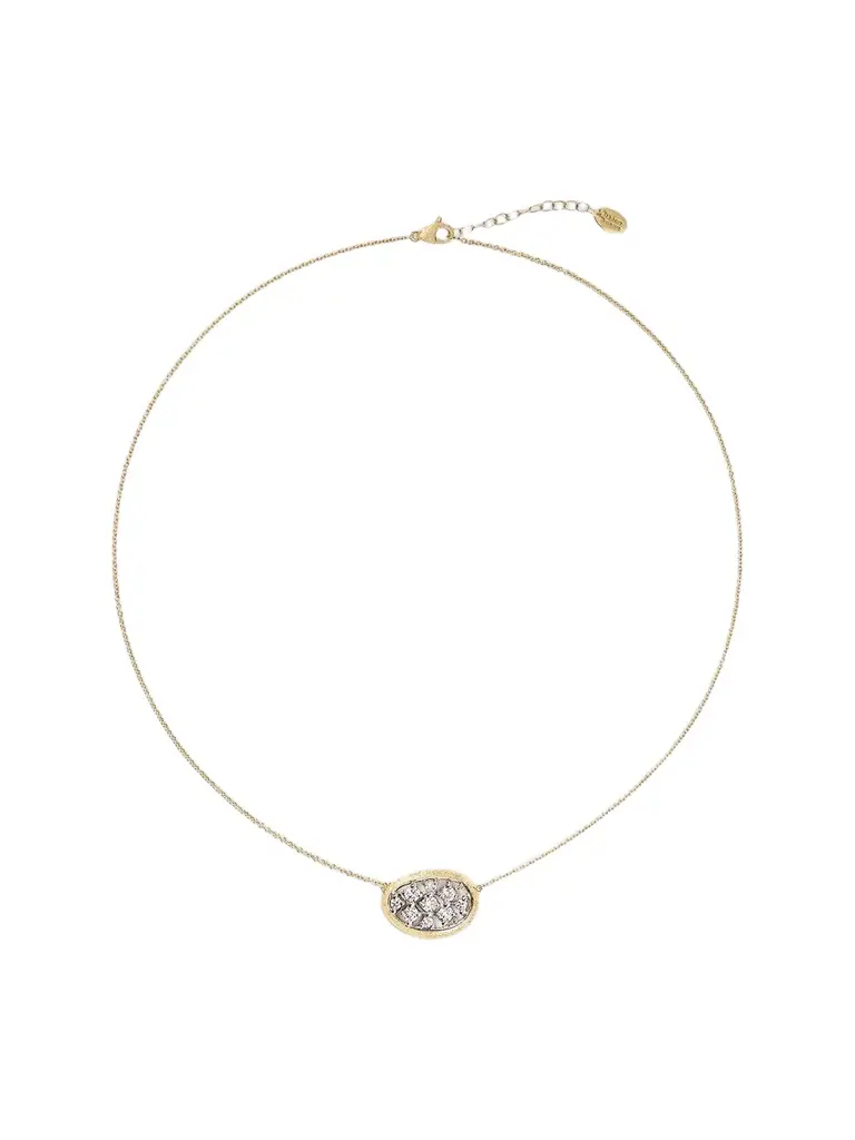 Women's Lunaria Alta 18K Two-Tone Pavé Diamond Pendant Necklace, Medium Women's Lunaria Alta 18K Two-Tone Pavé Diamond Pendant Necklace, Medium