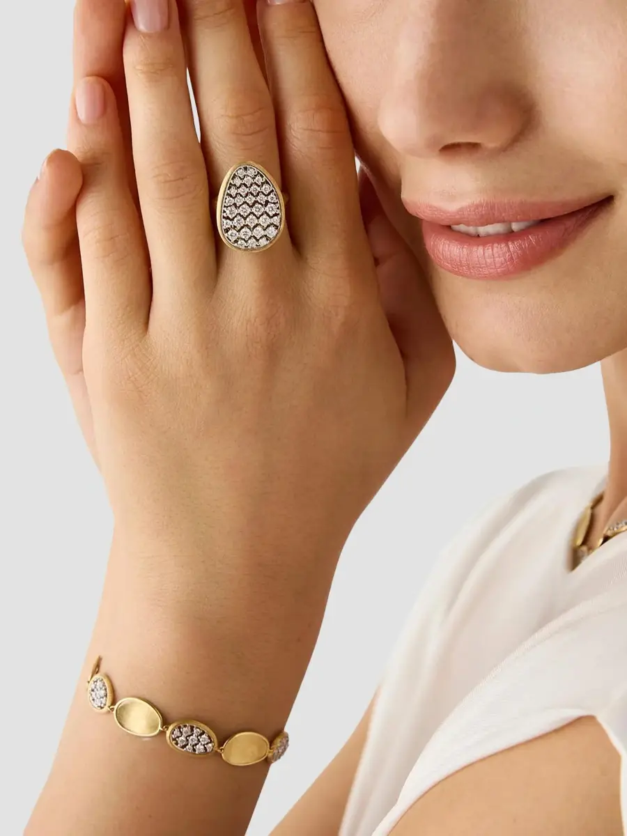 MARCO BICEGO Women's Lunaria Alta 18K Two-Tone Pave Diamond Cocktail Ring, Large | Thumbnail 2 MARCO BICEGO Women's Lunaria Alta 18K Two-Tone Pave Diamond Cocktail Ring, Large | Thumbnail 2
