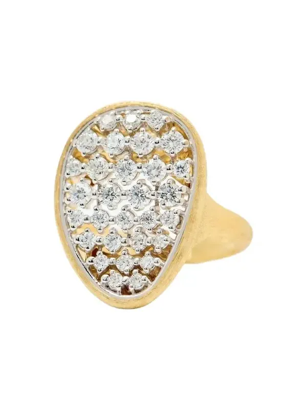 Women's Lunaria Alta 18K Two-Tone Pave Diamond Cocktail Ring, Large