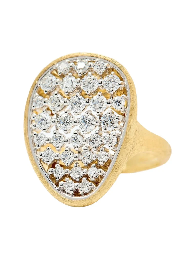 Women's Lunaria Alta 18K Two-Tone Pave Diamond Cocktail Ring, Large Women's Lunaria Alta 18K Two-Tone Pave Diamond Cocktail Ring, Large