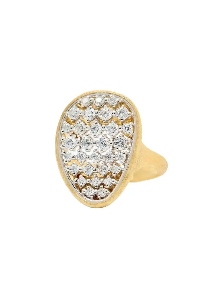 Women's Lunaria Alta 18K Two-Tone Pave Diamond Cocktail Ring, Large Women's Lunaria Alta 18K Two-Tone Pave Diamond Cocktail Ring, Large