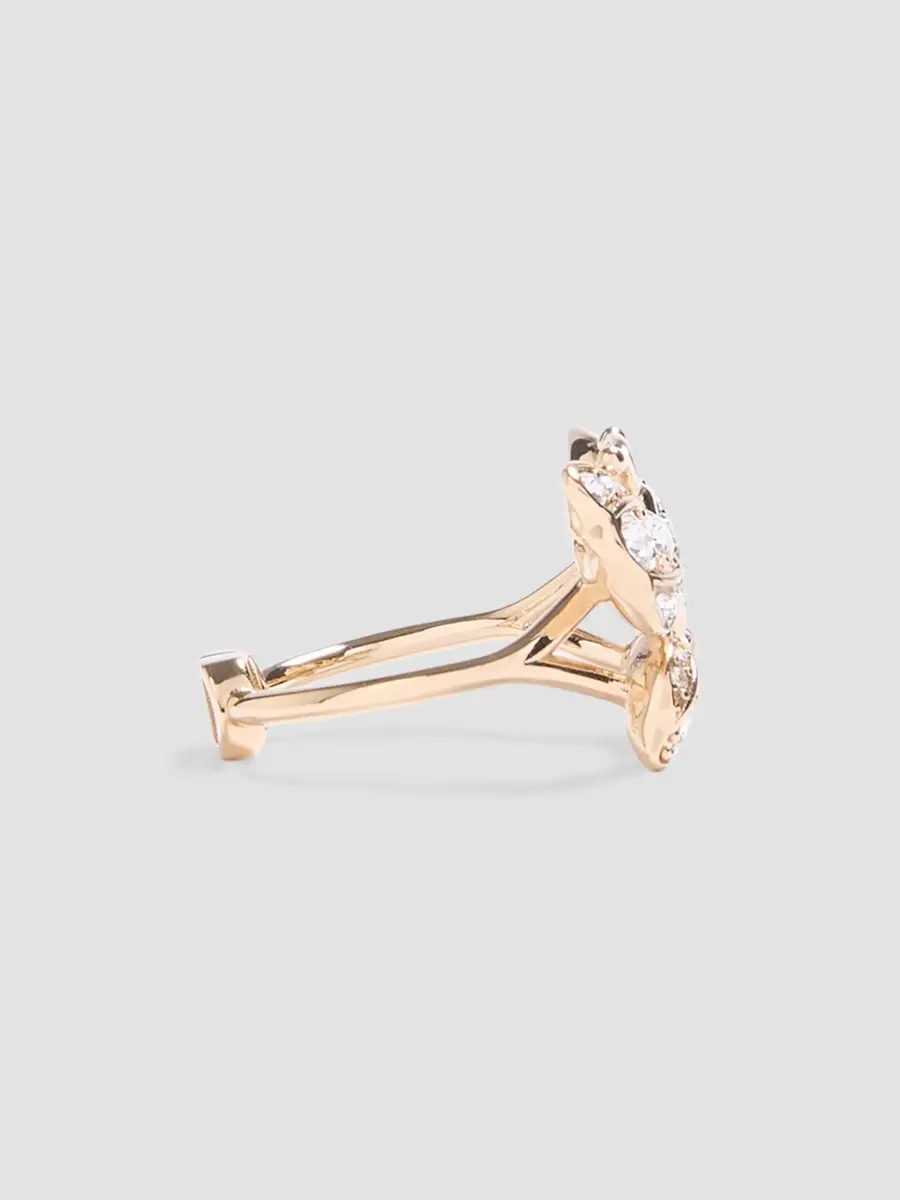 Valentino Women's Flutterby Ring in Metal and Swarovski Crystals - Platinum Crystal | Thumbnail 3 Valentino Women's Flutterby Ring in Metal and Swarovski Crystals - Platinum Crystal | Thumbnail 3