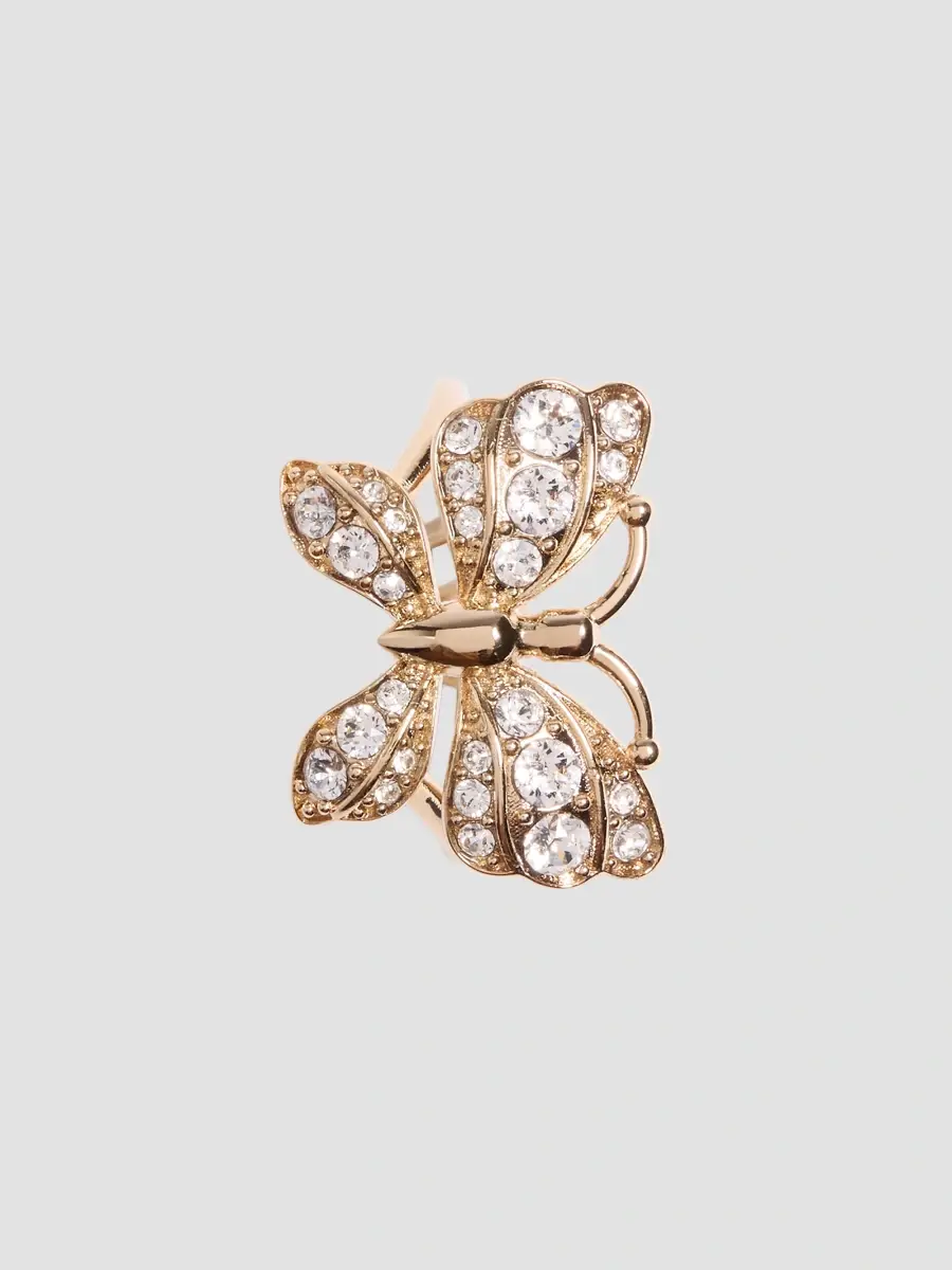 Valentino Women's Flutterby Ring in Metal and Swarovski Crystals - Platinum Crystal | Thumbnail 4 Valentino Women's Flutterby Ring in Metal and Swarovski Crystals - Platinum Crystal | Thumbnail 4