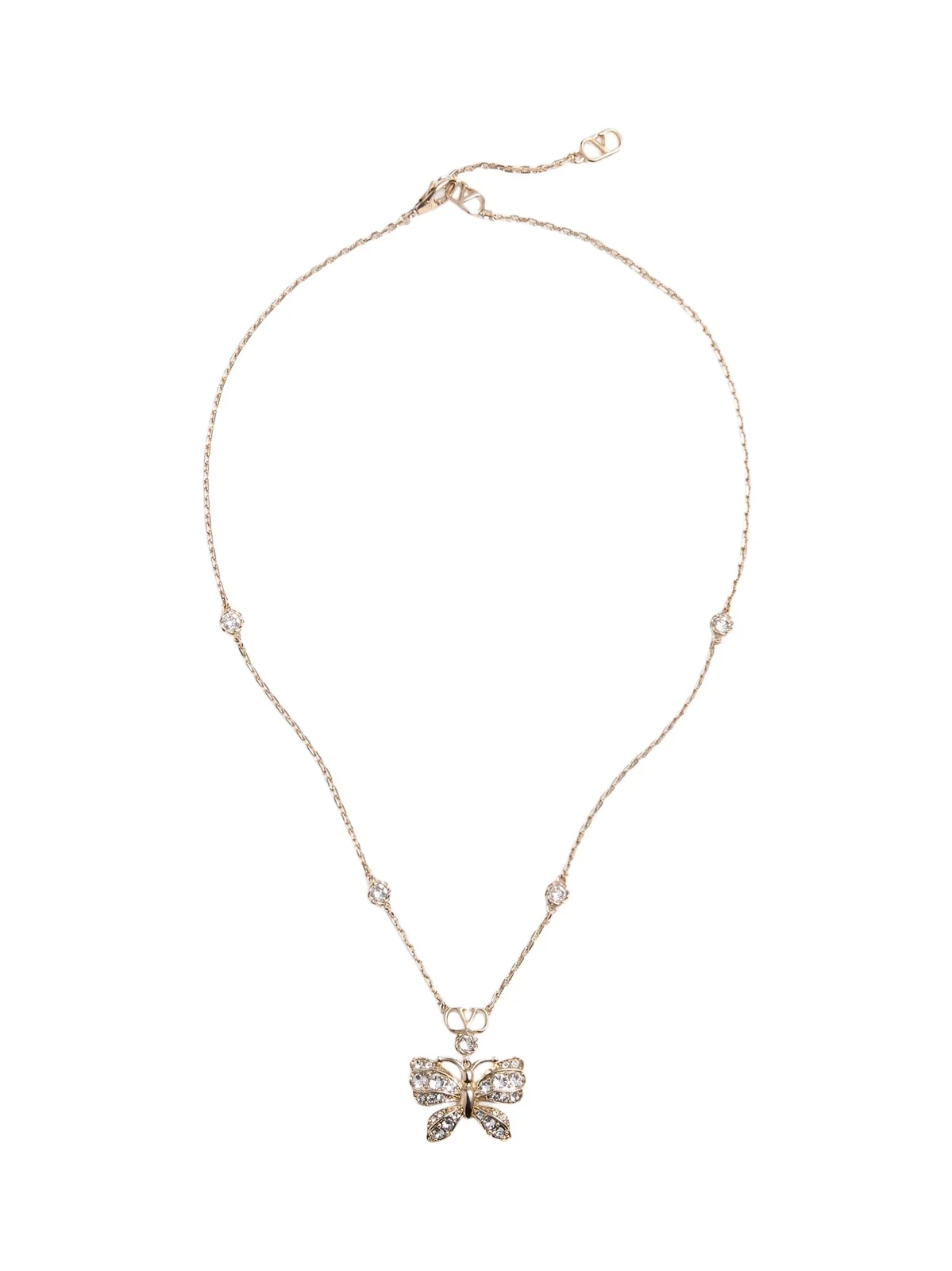 Women's Flutterby Metal and Swarovski Crystals Necklace Women's Flutterby Metal and Swarovski Crystals Necklace