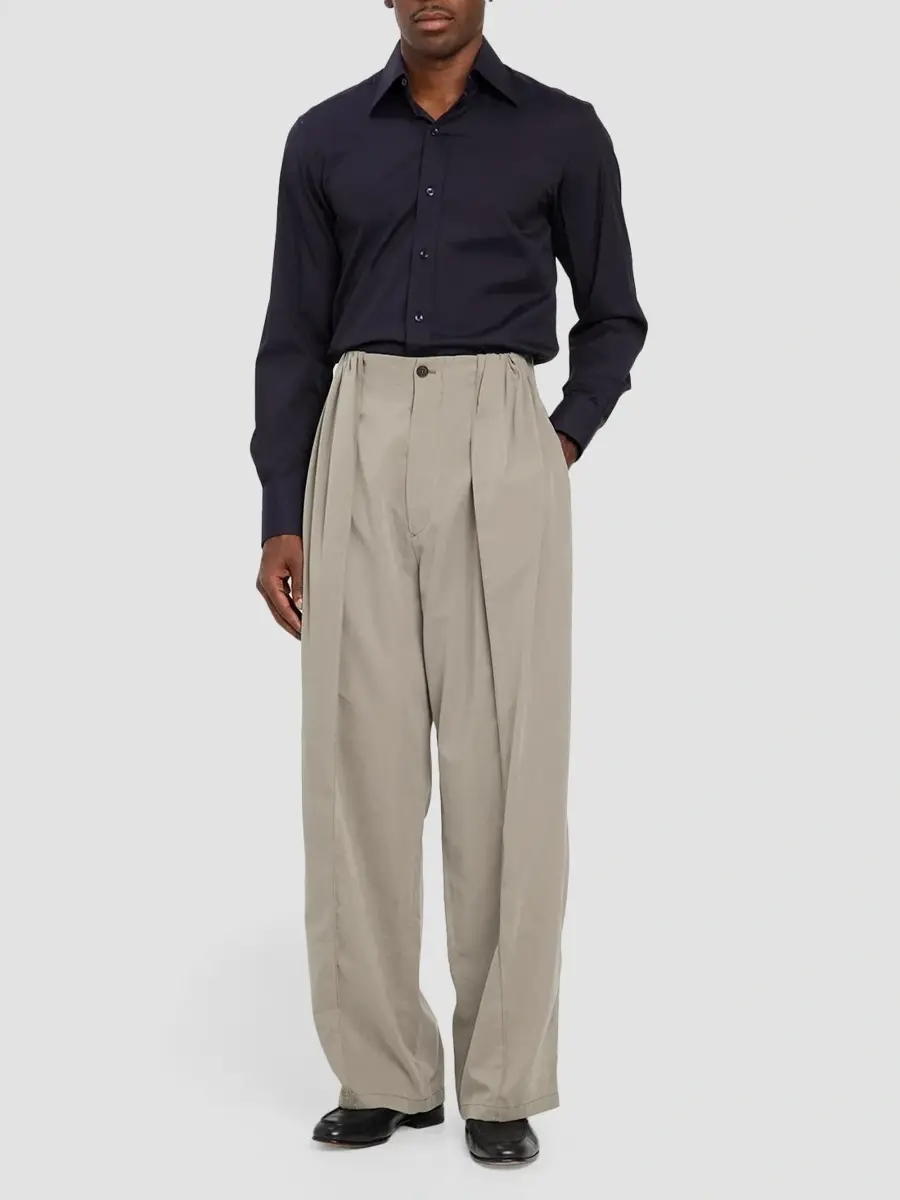 Giorgio Armani Men's Pleat-Front Wide-Leg Trousers | Thumbnail 2 Giorgio Armani Men's Pleat-Front Wide-Leg Trousers | Thumbnail 2