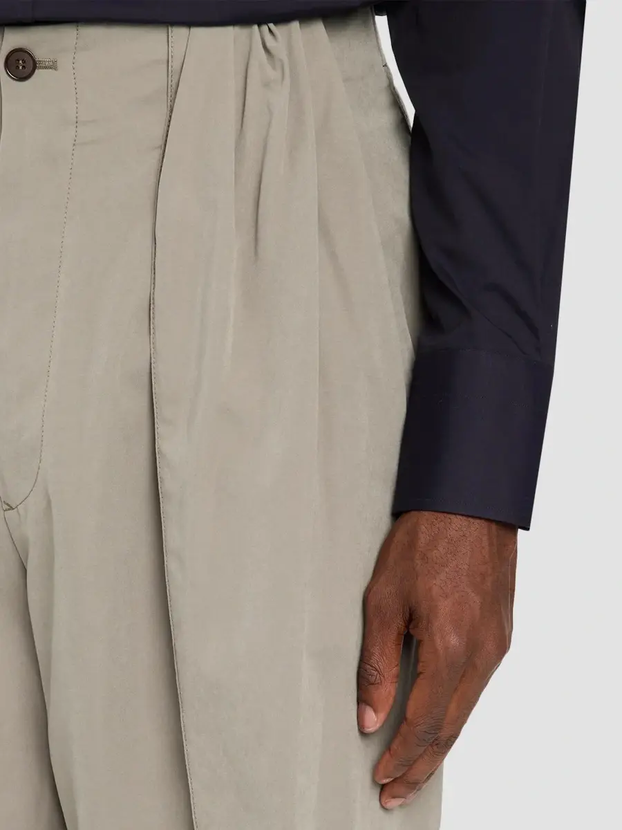 Giorgio Armani Men's Pleat-Front Wide-Leg Trousers | Thumbnail 5 Giorgio Armani Men's Pleat-Front Wide-Leg Trousers | Thumbnail 5