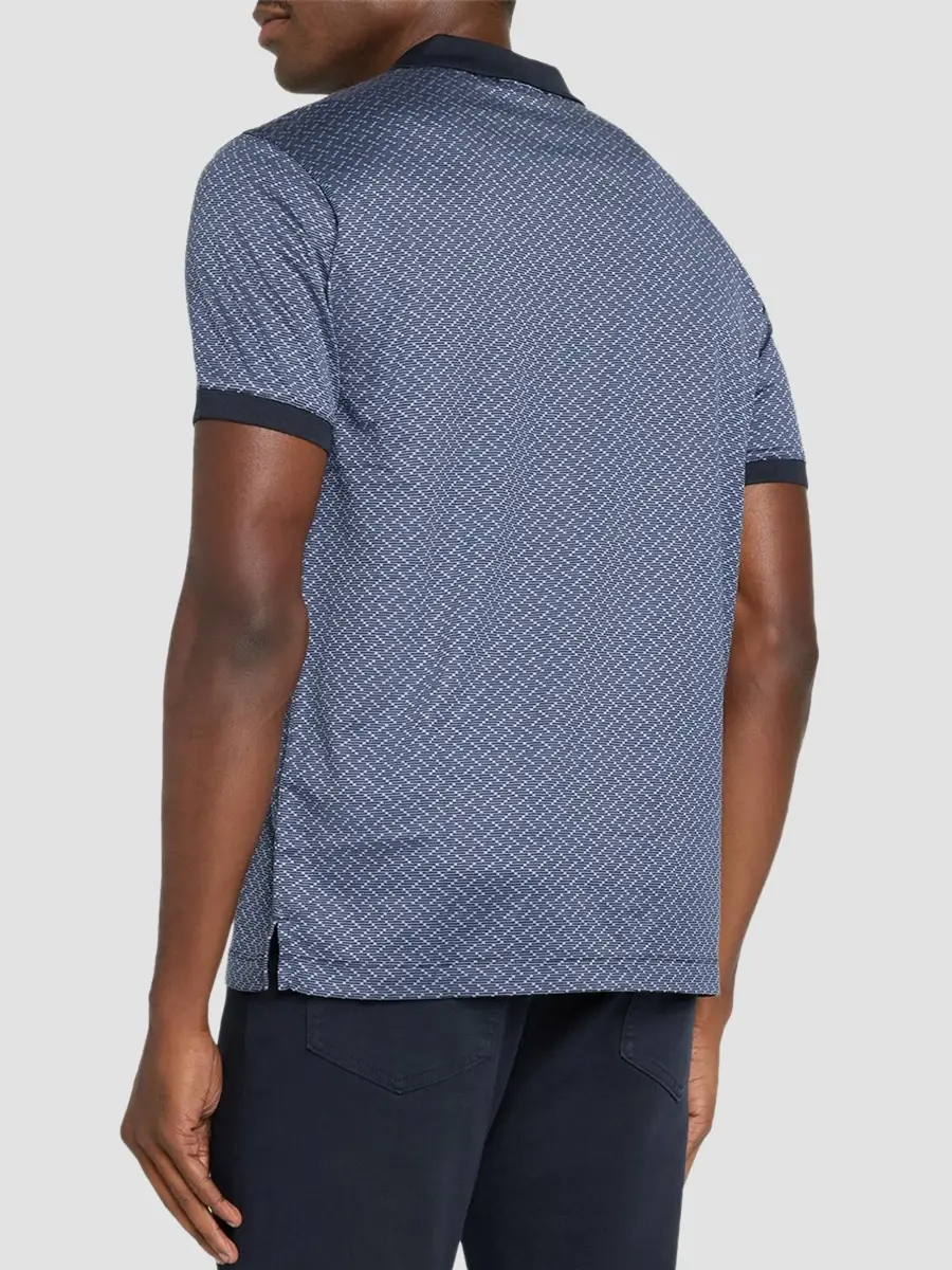 Emporio Armani Men's Stacked Zigzag Polo Shirt | Thumbnail 3 Emporio Armani Men's Stacked Zigzag Polo Shirt | Thumbnail 3