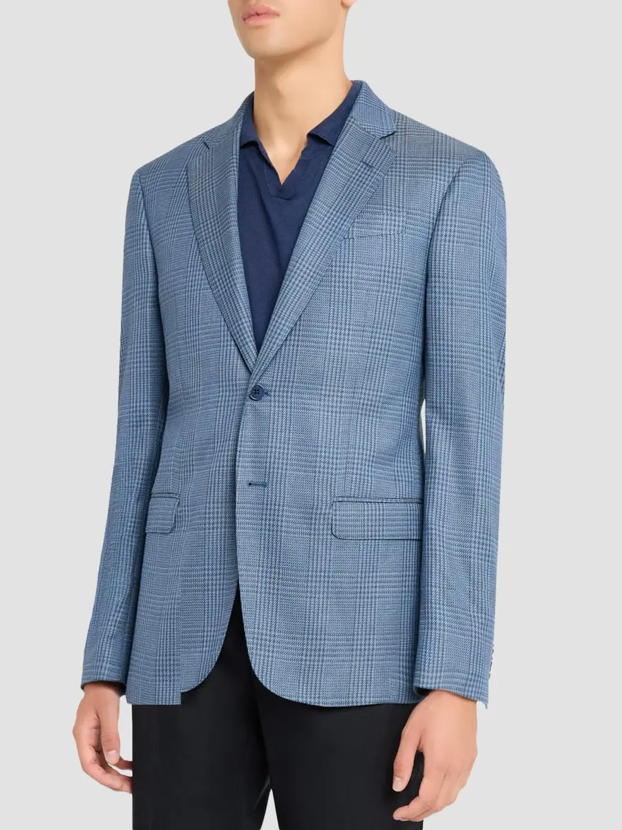 Emporio Armani Men's Tonal Glen Plaid Sport Jacket | Thumbnail 4 Emporio Armani Men's Tonal Glen Plaid Sport Jacket | Thumbnail 4