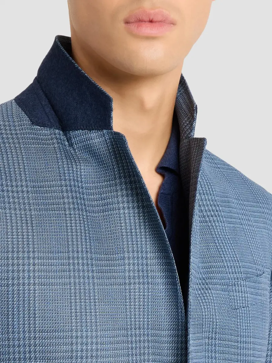 Emporio Armani Men's Tonal Glen Plaid Sport Jacket | Thumbnail 6 Emporio Armani Men's Tonal Glen Plaid Sport Jacket | Thumbnail 6
