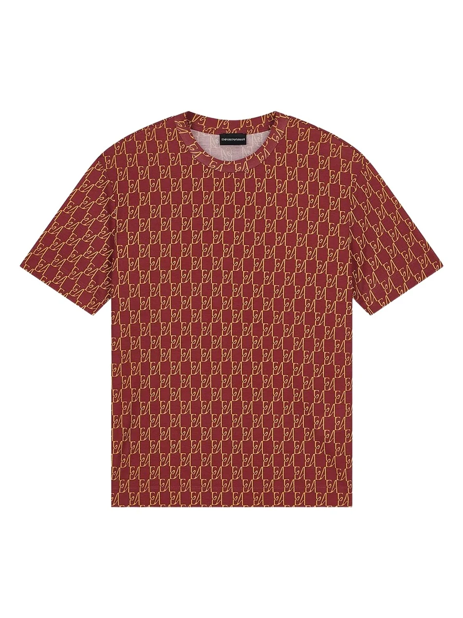 Emporio Armani Men's Monogram Logo Crewneck T-Shirt
