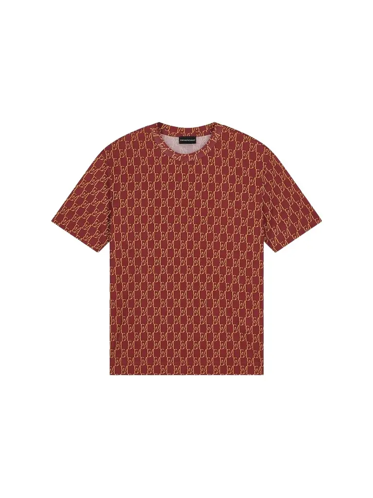 Emporio Armani Men's Monogram Logo Crewneck T-Shirt