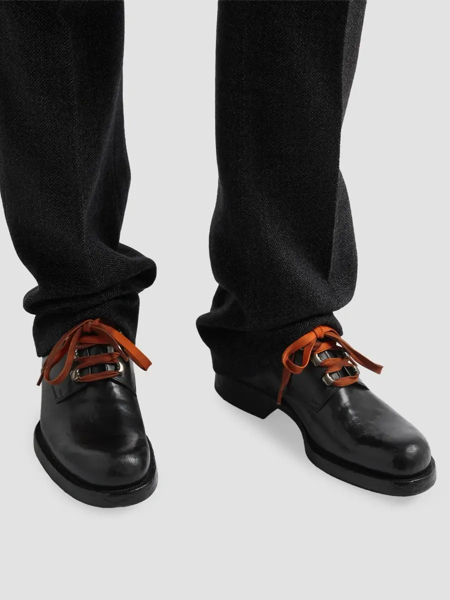 Prada Men's Antiqued Leather Lace-Up Shoes | Thumbnail 6 Prada Men's Antiqued Leather Lace-Up Shoes | Thumbnail 6