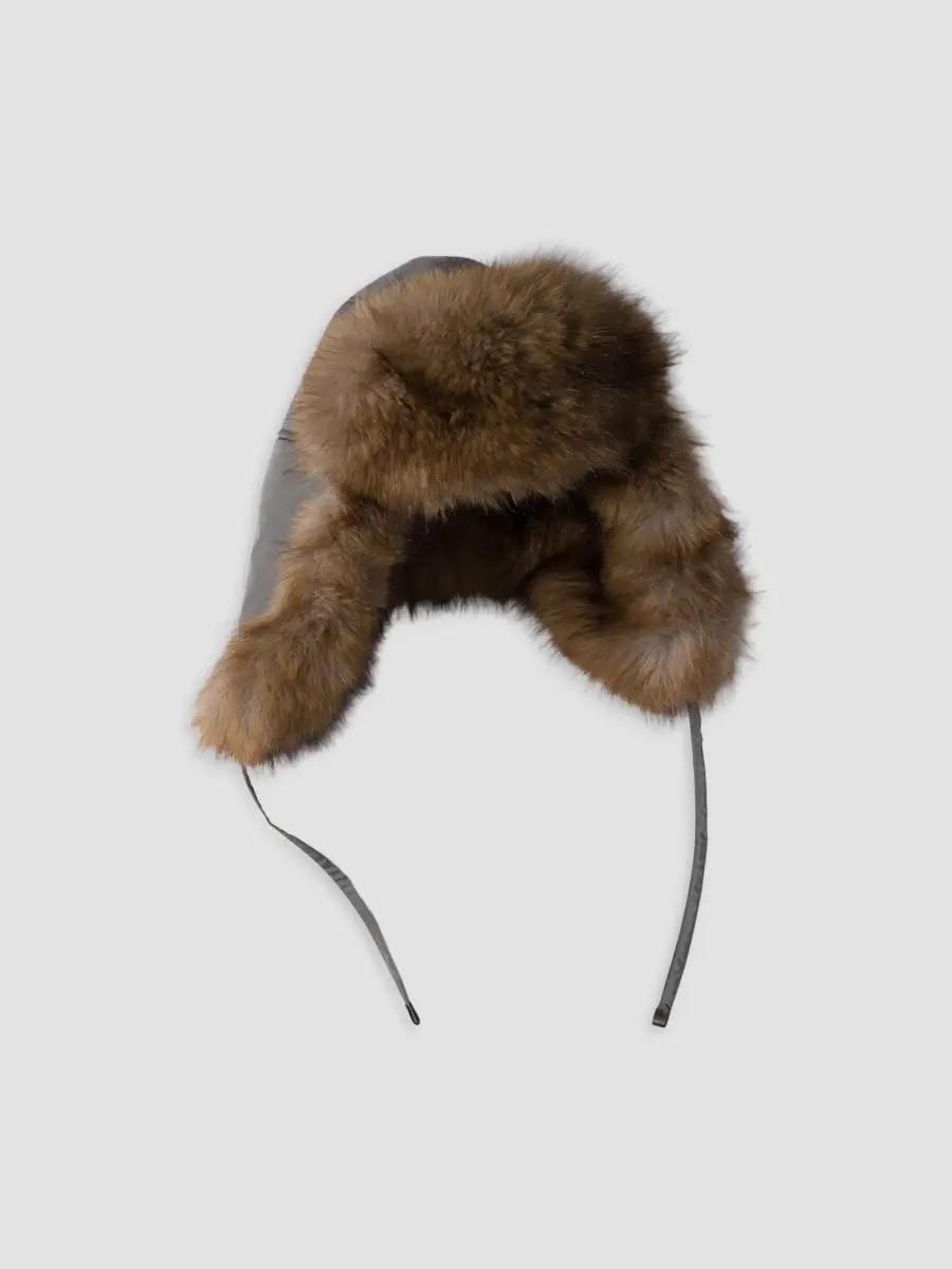 Miu Miu Women's Technical Fabric and Faux Fur Trapper Hat | Thumbnail 2