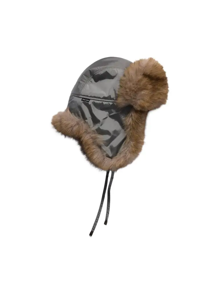 Women's Technical Fabric and Faux Fur Trapper Hat Women's Technical Fabric and Faux Fur Trapper Hat
