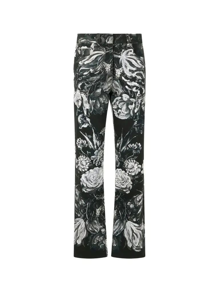 Women's Floral Low-Rise Straight-Leg Jeans Women's Floral Low-Rise Straight-Leg Jeans