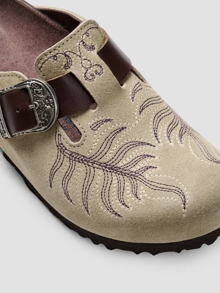 Etro Women's x BIRKENSTOCK Boston Suede Mules | Thumbnail 4