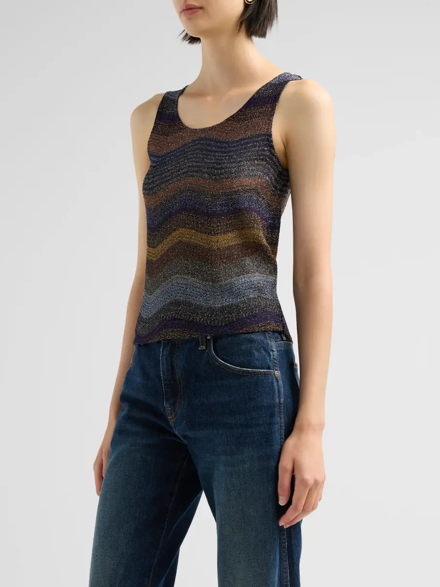 Missoni Women's Wave Lamé Knit Tank | Thumbnail 4 Missoni Women's Wave Lamé Knit Tank | Thumbnail 4