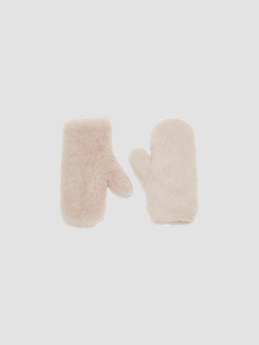 Women's Mittens in Alpaca and Wool Teddy Fabric Women's Mittens in Alpaca and Wool Teddy Fabric