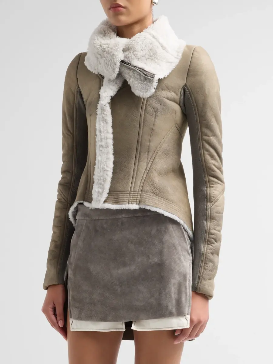 Rick Owens Women's Naska Leather Jacket | Thumbnail 4 Rick Owens Women's Naska Leather Jacket | Thumbnail 4
