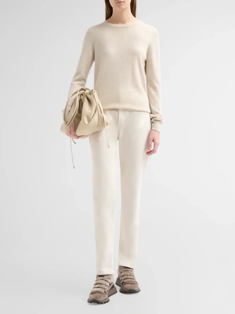 Brunello Cucinelli Women's Suede Shearling Low-Top Sneakers | Thumbnail 3 Brunello Cucinelli Women's Suede Shearling Low-Top Sneakers | Thumbnail 3