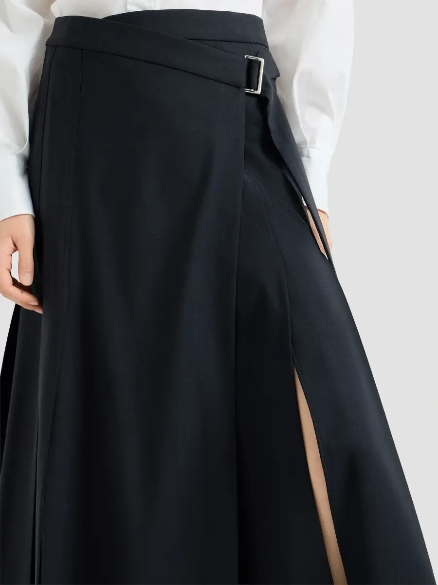 Brunello Cucinelli Women's Tropical Luxury Wool Kilt Skirt | Thumbnail 5 Brunello Cucinelli Women's Tropical Luxury Wool Kilt Skirt | Thumbnail 5