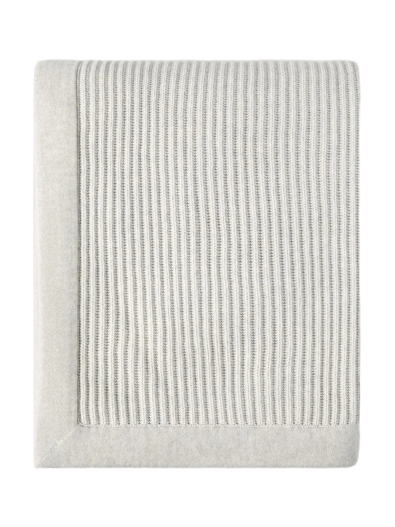 Brunello Cucinelli Cashmere Half English Rib Knit Throw