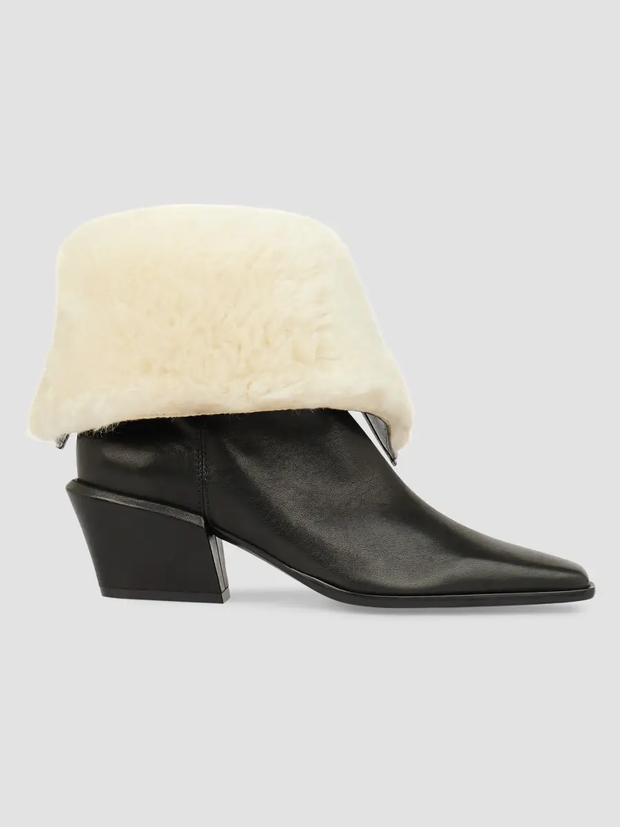 Paris Texas Women's Bettina 50MM Shearling-Lined Leather Boots | Thumbnail 2 Paris Texas Women's Bettina 50MM Shearling-Lined Leather Boots | Thumbnail 2