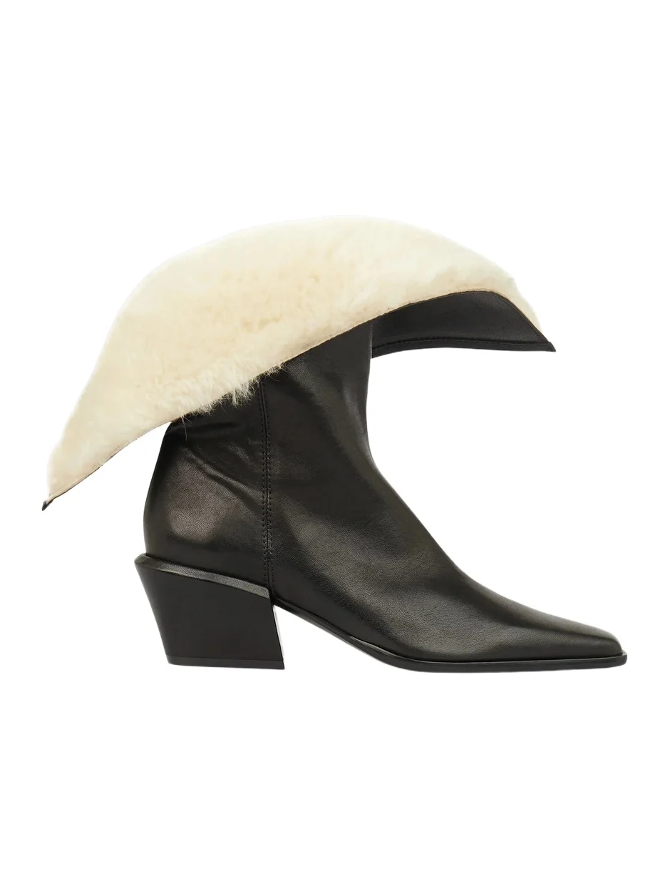 Paris Texas Women's Bettina 50MM Shearling-Lined Leather Boots