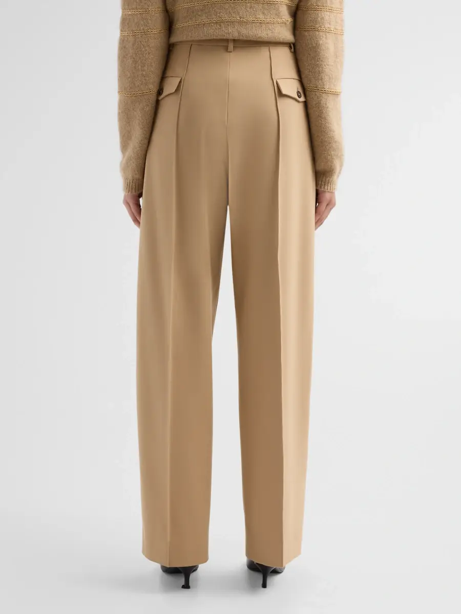 Fabiana Filippi Women's Fluid Tech Crease-Front Trousers | Thumbnail 3 Fabiana Filippi Women's Fluid Tech Crease-Front Trousers | Thumbnail 3