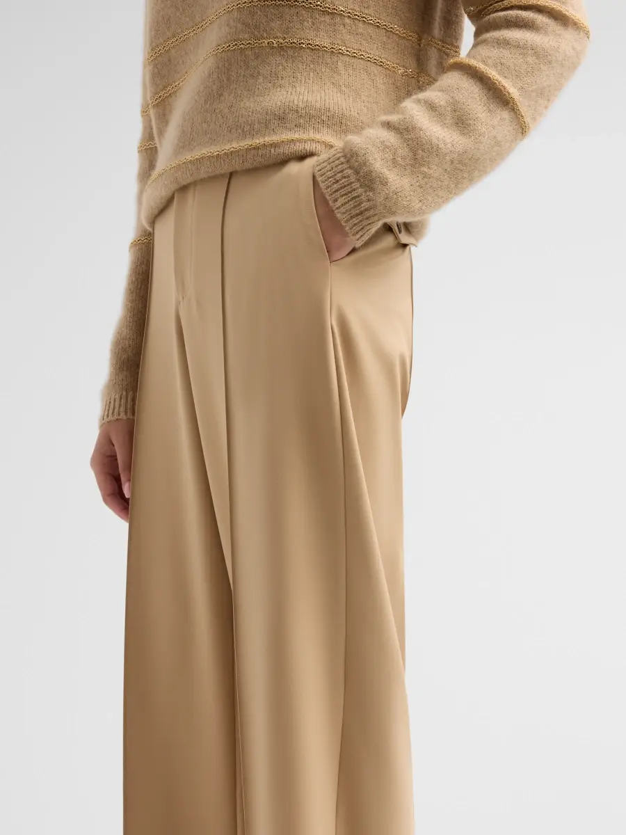 Fabiana Filippi Women's Fluid Tech Crease-Front Trousers | Thumbnail 5 Fabiana Filippi Women's Fluid Tech Crease-Front Trousers | Thumbnail 5