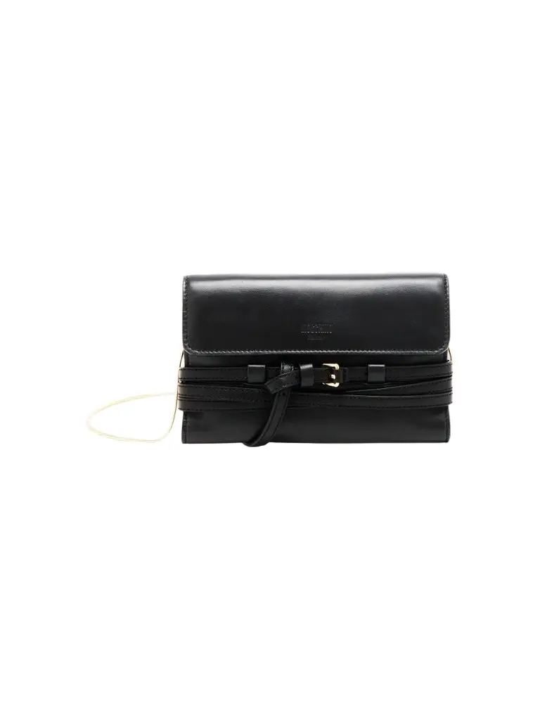 MOSCHINO Women's Tie Me Leather Wallet On Chain