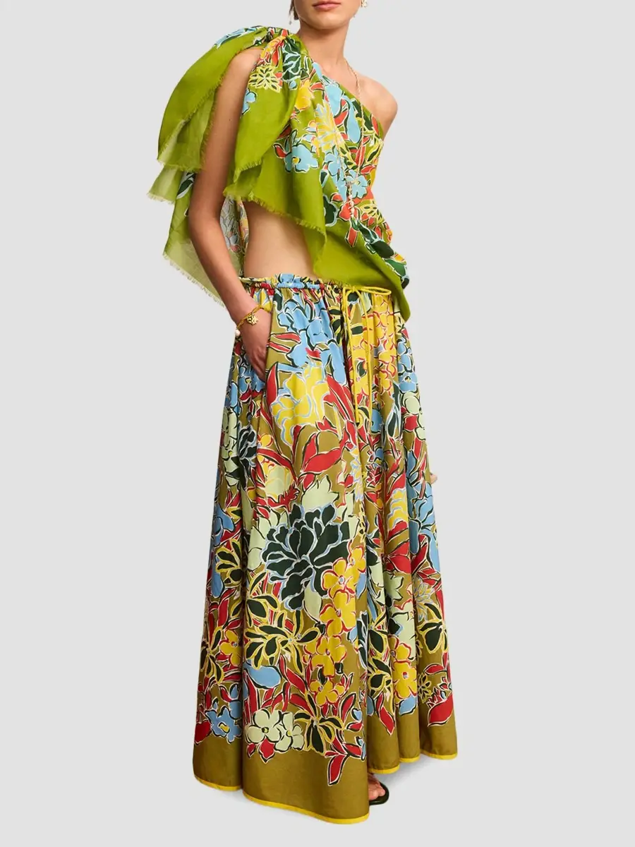 ALÉMAIS Women's Solstice Floral Cotton Pareo | Thumbnail 2