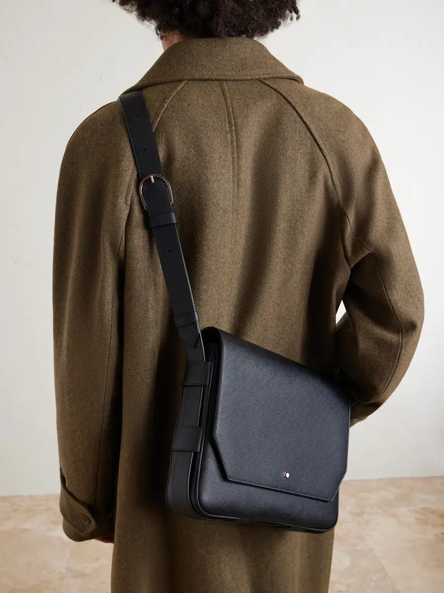 Montblanc Sartorial Cross-Grain Leather Messenger Bag - Men | Thumbnail 3 Montblanc Sartorial Cross-Grain Leather Messenger Bag - Men | Thumbnail 3