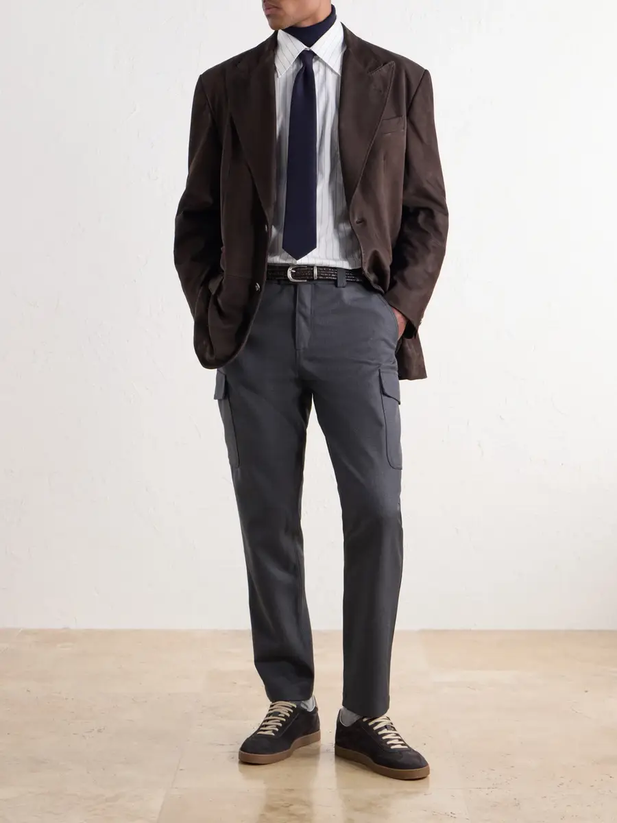Brunello Cucinelli Tapered Virgin Wool-Twill Cargo Trousers - Men | Thumbnail 2 Brunello Cucinelli Tapered Virgin Wool-Twill Cargo Trousers - Men | Thumbnail 2