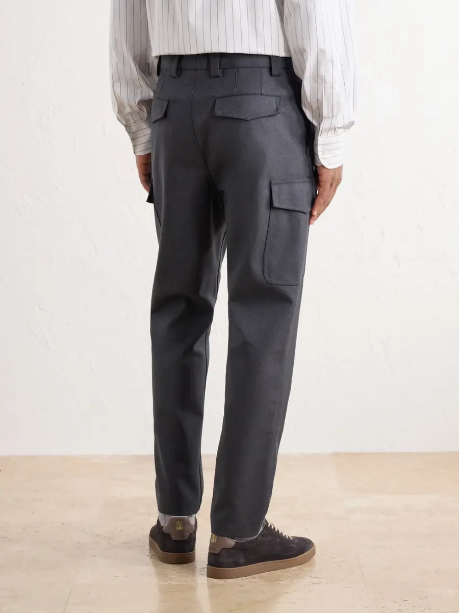 Brunello Cucinelli Tapered Virgin Wool-Twill Cargo Trousers - Men | Thumbnail 4 Brunello Cucinelli Tapered Virgin Wool-Twill Cargo Trousers - Men | Thumbnail 4