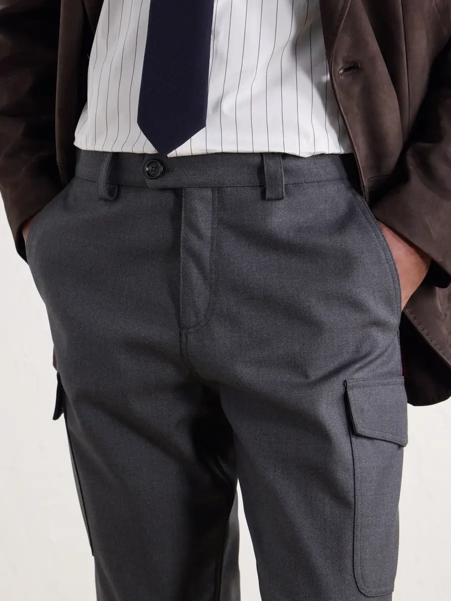 Brunello Cucinelli Tapered Virgin Wool-Twill Cargo Trousers - Men | Thumbnail 5 Brunello Cucinelli Tapered Virgin Wool-Twill Cargo Trousers - Men | Thumbnail 5